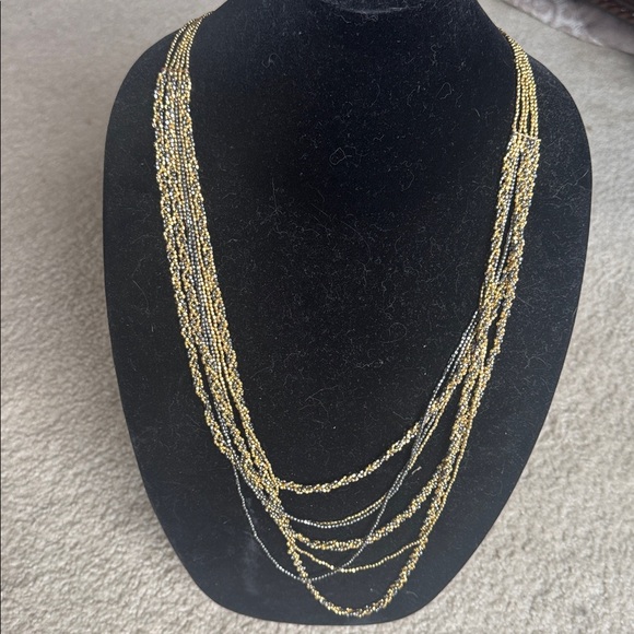 Banana Republic Gold-Tone Layered Beaded Necklace - Picture 5 of 14